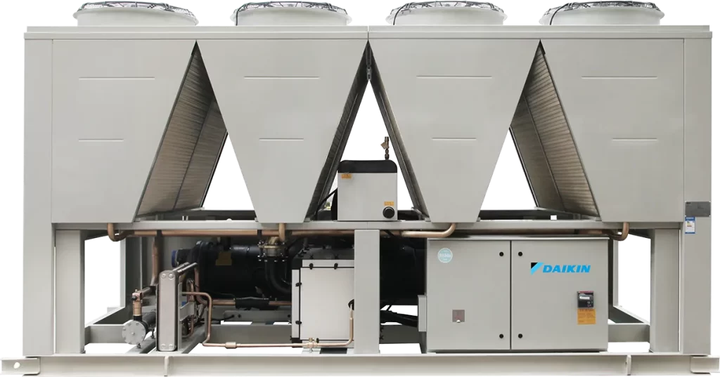 Chiller de alta capacidad y eficiencia industrial en la planta de producción con control de regulación precisa de temperatura de placord fabrica de baterias