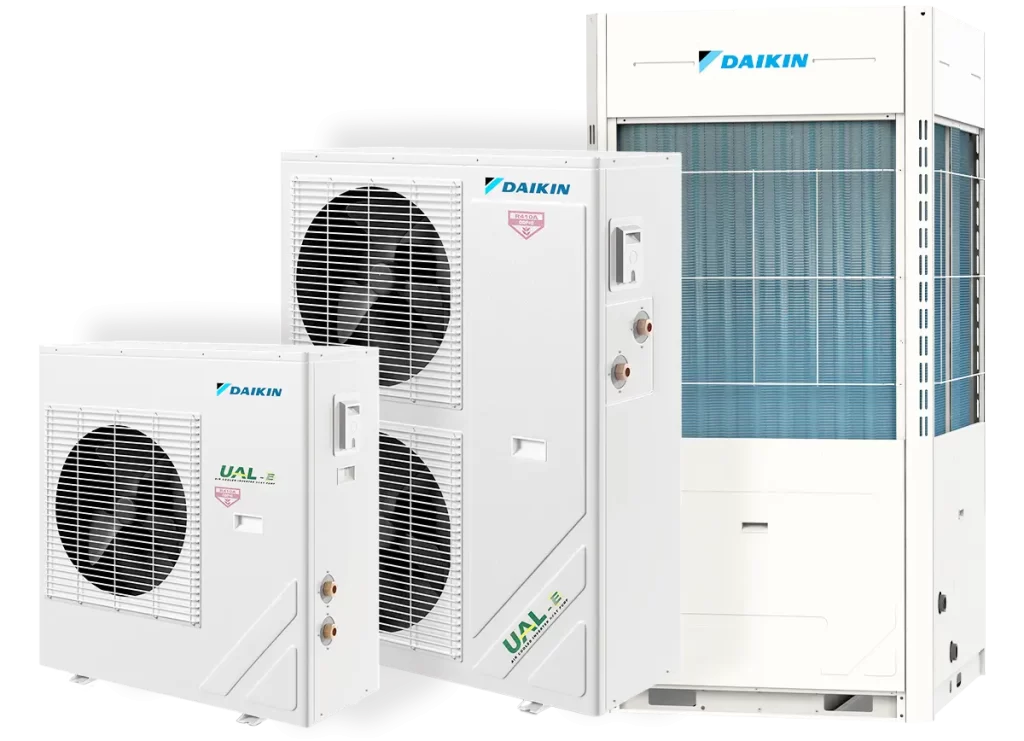Mini Chiller Full Inverter de bajo mantenimiento instalado en sala técnica para climatización de procesos comerciales de facyt laguna larga